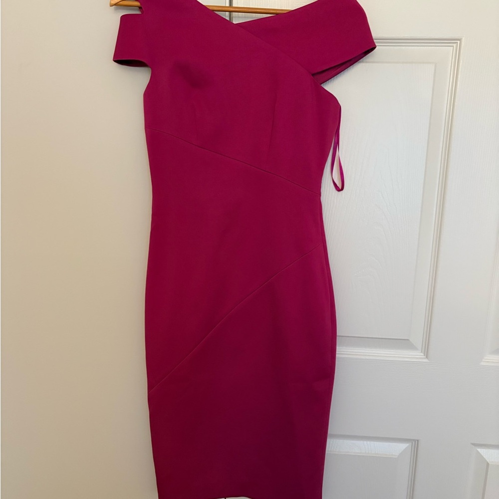 Ted Baker Fuchsia One-Shoulder Dress